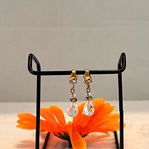 Vintage Elegant glass Drop Earrings